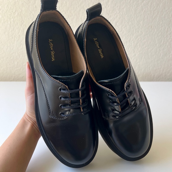 & Other Stories Chunky Leather Oxfords | Black | Size US 6.5 / EU 36 | GUC - Picture 12 of 17